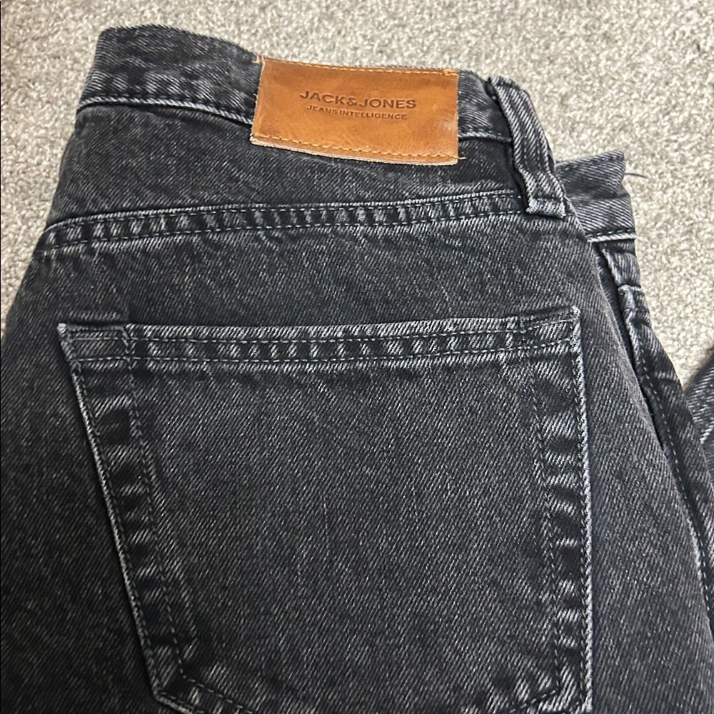 Jack & Jones Dave Baggy Wide Fit Black Jeans - Picture 2 of 6